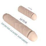 Healthy Vibes Realistic Penis Extension Kit - Lifelike Real Skin Cock Sheath - Increase Girth and Length - Penis Enhancer Instantly Add up to 3 Inches