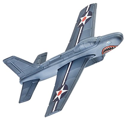 Aeromax Aerobatic Foam Flyer Shark Bite Edition Airplane. , Grey/Silver