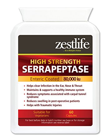 Fighting Pain Naturally with Serrapeptase (Enteric Coated) 80,000iu - 60 capsules. High Strength Serrapeptase is the natural anti-inflammatory pain relieving enzyme originally from the silkworm.