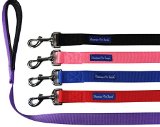 Strong Durable Dog Leash Lead Blue Red Black Purple Pink - 6-ft 4-ft 2-ft by Downtown Pet Supply