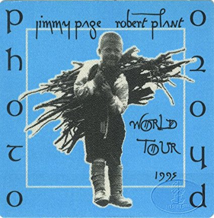 Jimmy Page & Robert Plant 1995 Backstage Pass Photo Blu Led Zeppelin