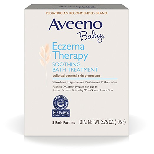 Aveeno Baby Eczema Therapy Soothing Bath Treatment For Minor Skin Irritations, 5 Count