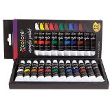 Colore Acrylic Paint Set - Perfect For Painting Canvas Wood Clay Fabric Nail Art And Ceramic - Rich Pigments With Lasting Quality - Great For Beginners Students and Professional Artists - Set Of 12