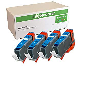 Inkjetcorner 4 Pack Cyan Compatible Ink Cartridges Replacement for CLI-226C CLI-226 Series Pixma iX6520 MG5120 MG5220 MG5320 MX882 MX892