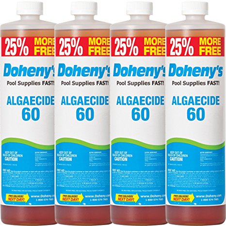 Doheny's Concentrated Algaecide 60 - 4 Quarts Plus 32 oz. FREE (4- 40 oz. Bottles)