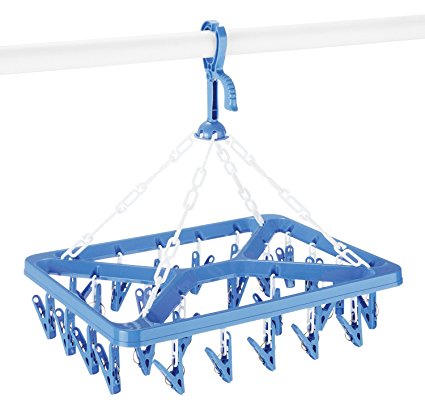 Whitmor 6171-844 Clip and Drip Hanger with 26 Clips