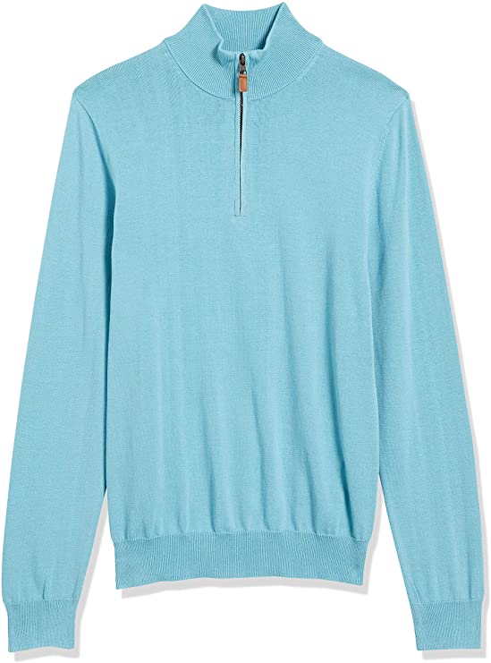 Amazon Brand - Buttoned Down Men's 100% Supima Cotton Quarter-Zip Sweater