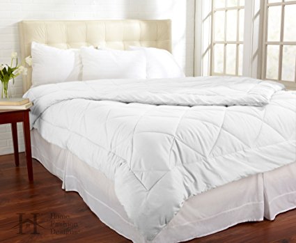 Gardenia / Santino Collection All-Season Luxury Down Alternative Comforter By Home Fashion Designs Brand (Twin, White)