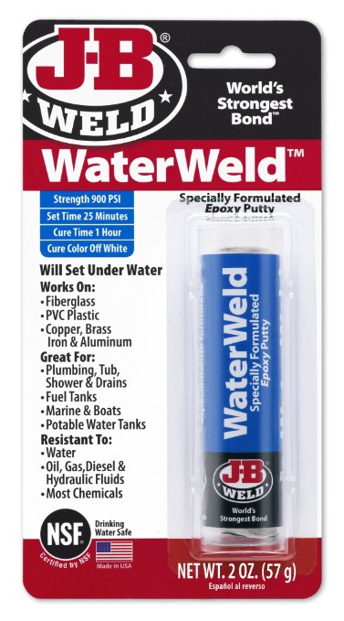 J-B Weld 8277 WaterWeld Underwater Epoxy Putty - 2 oz