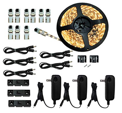 Inspired LED - Light Strip - Cut and Connect Kit - Super Bright Warm White 3000K - 39.5 ft / 12M - Strip Lighting LED - Dimmable led