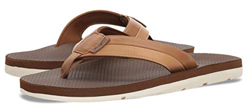 Scott Hawaii Mens Palaole Vegan Leather Sandals, Neoprene Reef Walking Flip-Flop