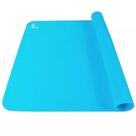 Super Kitchen Food Grade Silicone Pastry Mat Oven Baking Mat for Sheet Pans Cooling Rack 23.4 By 15.6 in Blue