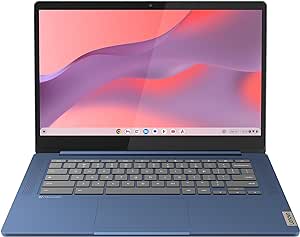 Lenovo IdeaPad Slim 3 Chromebook 14 Inch FHD Laptop - (MediaTek Kompanio 520, 4GB RAM, 64GB eMMC, ChromeOS) - Abyss Blue