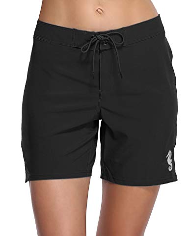 Sociala Women's Long Board Shorts Quick Dry Swim Shorts Beach Boardshorts