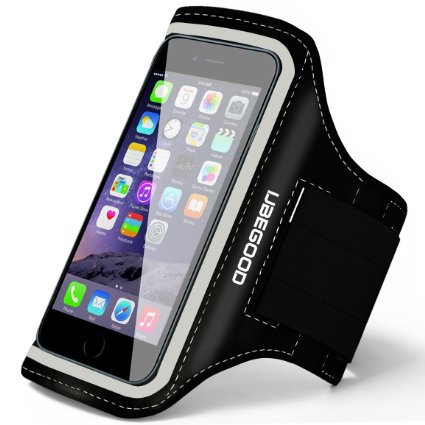 Ubegood Waterproof Sport Armband with Adjustable Running Belt for iPhone 6/6s/5/5s/5c,Galaxy S6 edge/S6/S5/S4 (White)
