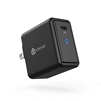 iClever USB C Charger, 61W Type C Wall Charger with GaN Tech, PD 3.0 Fast Charging Block for iPhone 11/Pro/Max, MacBook Pro/Air, Dell XPS, iPad Pro, Galaxy, Google Pixel, Nintendo Switch