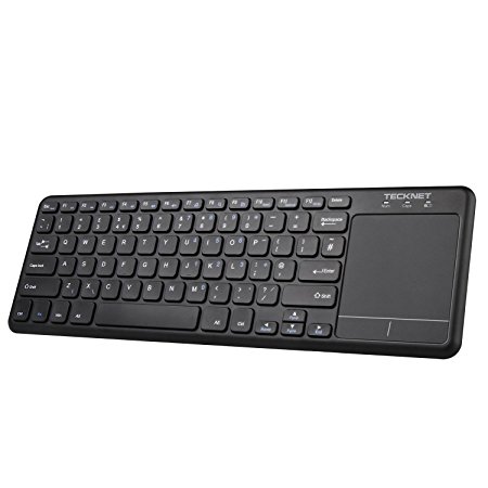 TeckNet 2.4G Wireless Touch Keyboard With Built-in Multi-touch Touchpad For Windows PC and Smart TV