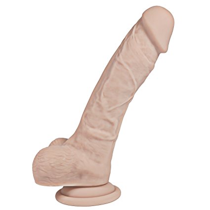 Tracy's Dog 8 Inch Silicone Dildo Flesh Dong with Suction Cup Odorless Realistic Cock Sex Toy
