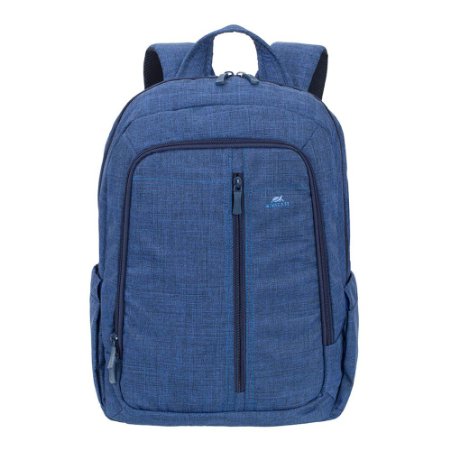 Rivacase 7560 Aspen 15.6 Inch Laptop Backpack, Slim, Light, Waterproof Fabric, Blue Color