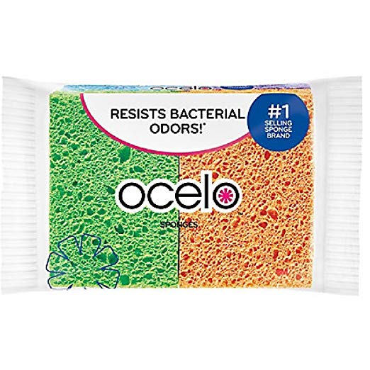 O-Cel-O Handy Sponges, Assorted Colors, 4 Count (Pack of 4) Total 16 Sponges