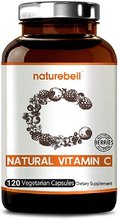 NatureBell Super Vitamin C from Fruits and Berries, 120 Vegetarian Capsules, Supports Immune System and Antioxidant, No GMOs