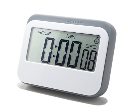 STARRY - Multifunction Large LCD Display Digital Timer. 3 mode - Clock,Countup,Countdown. Accurate to seconds. For Cooking,Study,Games (grey)