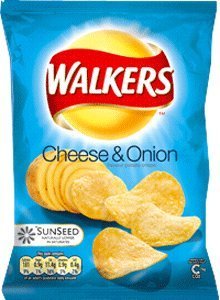 Walkers Cheese and Onion Crisps - 1.2 oz - 6 Pack