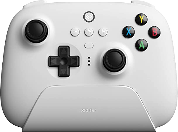 8BitDo Ultimate Wireless 2.4g Controller with Charging Dock, 2.4g Controller for Windows, Android & Raspberry Pi (White)