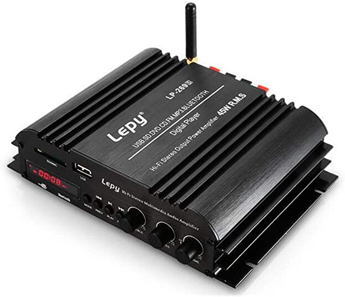 PolarLander Bluetooth HiFi Digital Stereo Amplifier 4-Channel Powerful Sound Compatible with Car Motorcycle Computer Speaker
