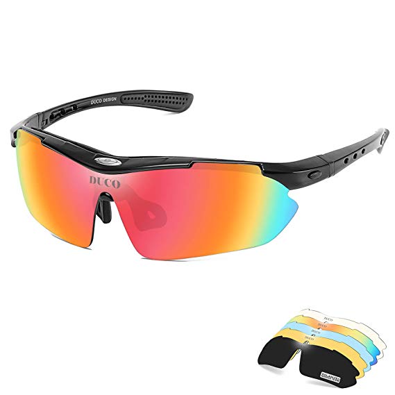 POLARIZED Sports Sunglasses Cycling Glasses With 5 Interchangeable Lenses