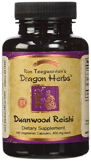 Dragon Herbs Duanwood Reishi -- 450 mg - 100 Vegetarian Capsules