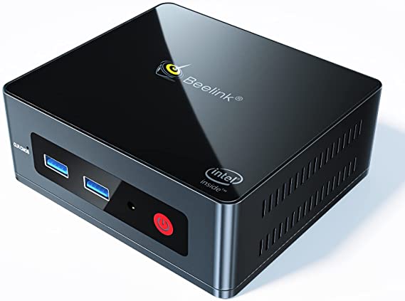 Beelink Mini PC GK Mini Intel Processor J4125(up to 2.7GHz) Windows 10 Pro,8G LPDDR4/256G SSD Mini Computer,4K UHD,2.4G/5G Dual WiFi,BT4.0,Dual HDMI Ports,Dual Gigabit Ethernet,Mini Desktop Computer