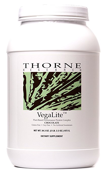 Thorne Research - VegaLite - Vegan Friendly Performance Protein Powder - Chocolate Flavor - 34.3 oz.