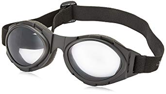 Bobster Bugeye 2 Interchangeable Goggles, Black Frame/3 Lenses (Smoked, Amber and Clear)