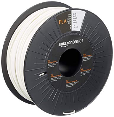 AmazonBasics PLA 3D Printer Filament, 2.85mm, White, 1 kg Spool