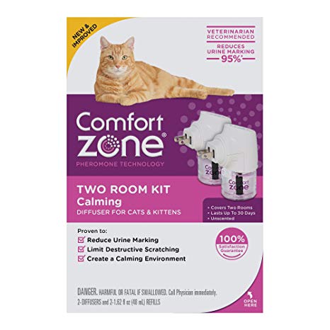 Comfort Zone Calming Diffuser for Cats Kittens (2Pack)