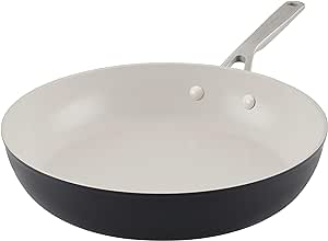 KitchenAid Hard Anodized Ceramic Nonstick Frying Pan/Skillet, 12.25 Inch, Matte Black