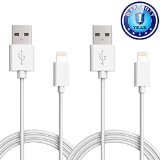 Certified Nocobot TM 2 Pack 10ft Extended Extra Long 8 Pin to USB Sync and Charging Cable for iPhone 6 6 Plus iPhone 6s 6s Plus iPhone 5 5s 5c iPod Touch 5th Nano 7th and iPad 4 Air Air 2 Mini
