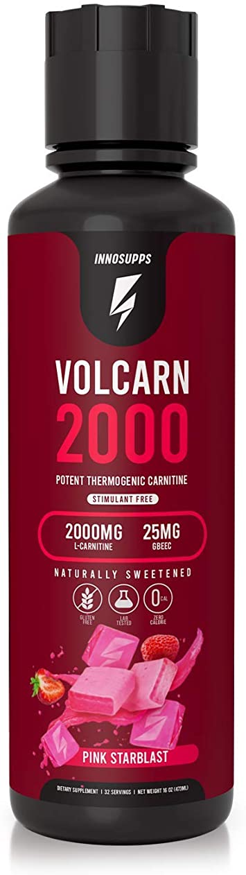 InnoSupps Volcarn 2000 - Liquid L-Carnitine, Boost Energy, Caffeine Free, No Artificial Sweeteners, 32 Servings