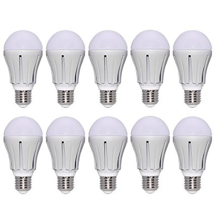 Hakkatronics 12W E26/E27 A19 LED Light Bulb 1000 Lumen, Cool White 6000k, 10 Pack