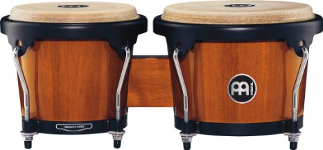 Meinl Percussion HB100MA Standard Size Maple Bongos with Natural Skin Heads, High Gloss Finish (VIDEO)