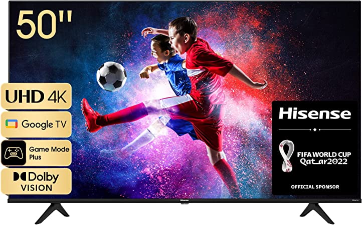 Hisense 50A68H - 50 inch Smart Ultra HD 4K Dolby Vision HDR10 Google TV with Bluetooth, Voice Remote (Canada Model) 2022