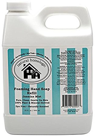 Natural HomeLogic Eco Friendly Foaming Hand Soap Refill, 32 ounces, no Sulfates, no Triclosan. Refills our 8.5 ounce Foaming Hand Soap Dispenser Almost 4 times