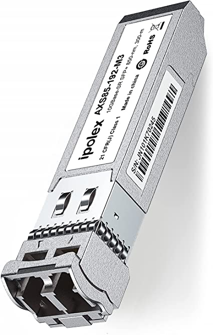 ipolex 10Gb/s SFP  10GBase-SR Transceiver Module for Cisco SFP-10G-SR Cisco Meraki Ubiquiti D-Link Supermicro Netgear Mikrotik ZTE (MMF 850nm 300-Meter DDM)