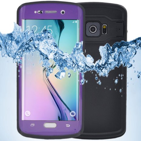 Samsung Galaxy S6 Edge Plus Case,S6 Edge Plus Waterproof Case,XIKEZAN Underwater Shockproof Heavy Duty Full Body Armor Defender Protective Hard Cover with Screen Protector (NOT FOR S6 EDGE) Purple