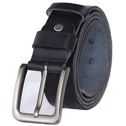 PAZARO Men's Leather Belt Super Soft 100% Top Grain Leather