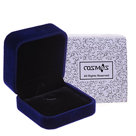 COSMOS Blue Color Velvet Necklace Pendant Box Jewelry Box