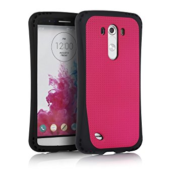 Case for LG G3, Easylife [Heavy Drop Protection] LG G3 2 in 1 Combo Case Protective Cover for LG G3 (Rose-red)