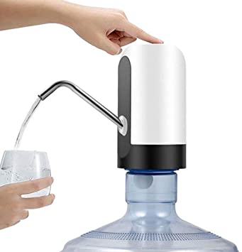OXO Automatic Wireless Water Bottle Can Dispenser Pump with Rechargeable Battery for 20 Litre Bottle Can with Portable USB Charging Cable Brew (Medium)