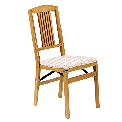 Stakmore Simple Mission Folding Chair Finish, Set of 2, Oak